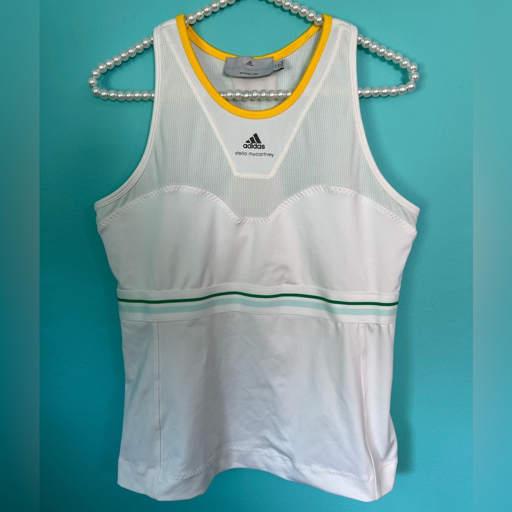 #108 EUC Adidas by Stella McCartney Barricade Tennis Activewear Top Size 44